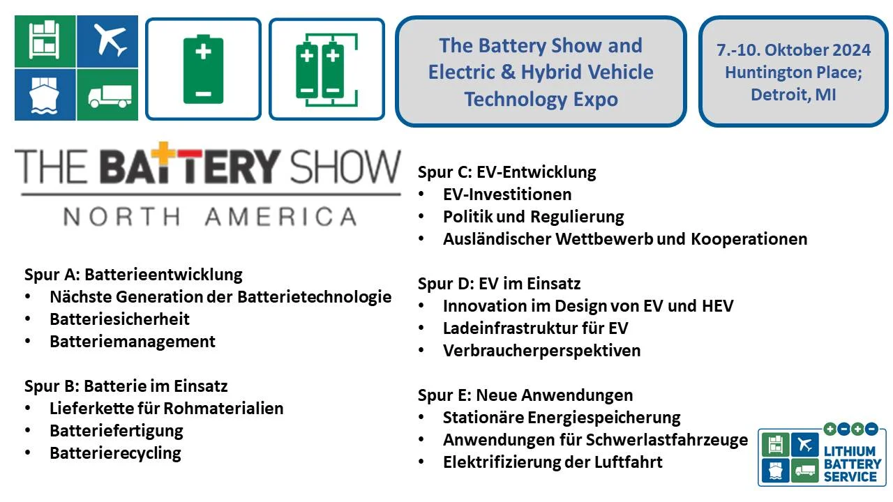 The Battery Show and Electric & Hybrid Vehicle Technology Expo The Battery Show and Electric u Hybrid Vehicle Technology Expo de