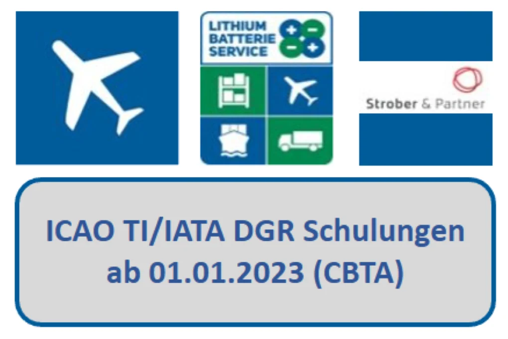 ICAO TI /IATA DGR Schulungen ab 01.01.2023 (CBTA) Neu: Analyse des Schulungsbedarfs und Beurteilungen nötig