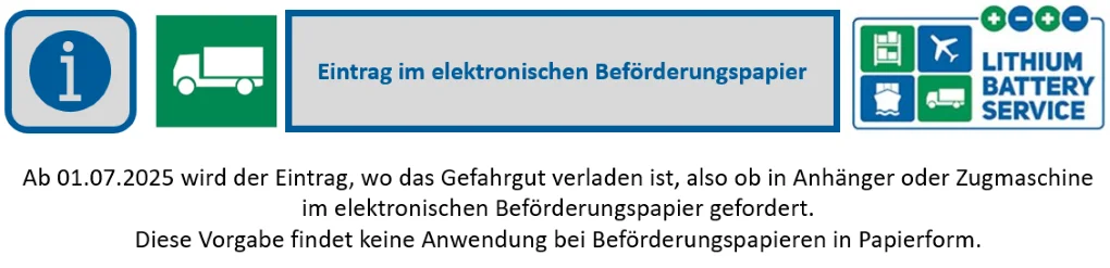 Beförderungspapier Eintrag, ob Gefahrgut in Anhänger oder Zugmaschine verladen 2025-02-27 elektr. Befrderungspapiere de