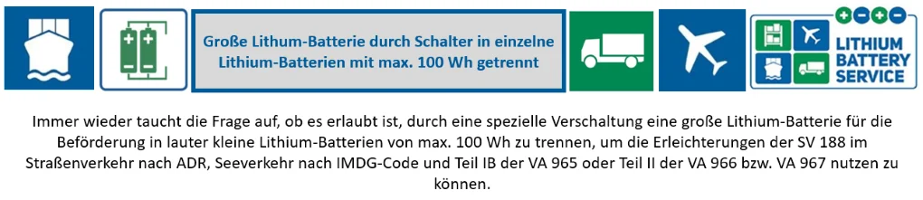 Große Lithium-Batterie durch Schalter in einzelne Lithium-Batterien mit max. 100 Wh getrennt 2025-02-27 Schalter de