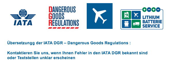 Kennen Sie Fehler/Ungereimtheiten in den deutschen IATA Gefahrgutvorschriften? Kontaktieren Sie uns über die Gefahrgut-Foren des Ecomed Verlags (Link im Text )