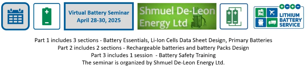 Virtual Battery Seminar April 28-30, 2025 2025-04-17 Battery Seminar Virtual de