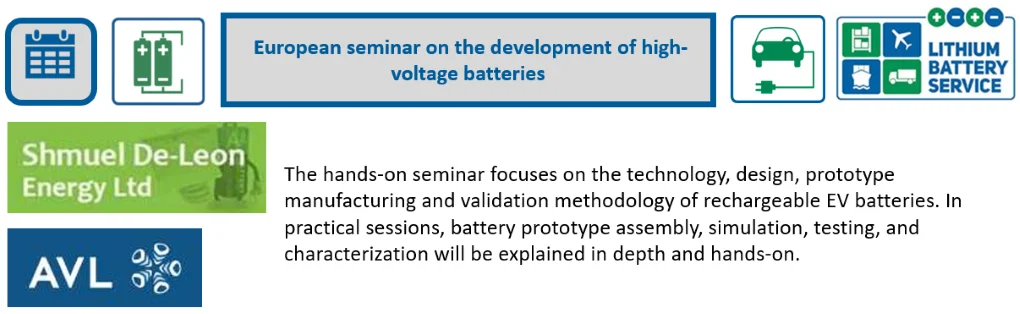 European seminar on the development of high-voltage batteries 2025-05-23 Europisches Seminar en