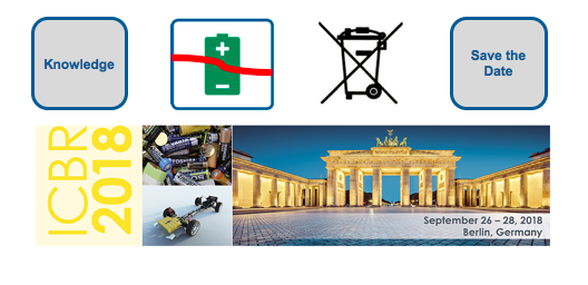 23rd International Congress for Battery Recycling ICBR 2018 September 26 – 28, 2018, Berlin, Germany