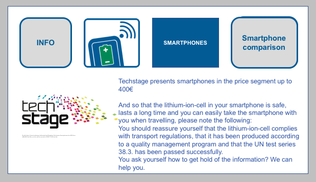The best list of smartphones up to 400€ is presented by Techstage in this article BF-DE-Smartphone-Vergleich-Techstage-Smartphone-Lithiumzellen-Lithiumbatterien-Verpacken-Versand-Transport-UN-Testserie-38-3-Qualita-tsmanagementprogramm5fdcd0e321a21