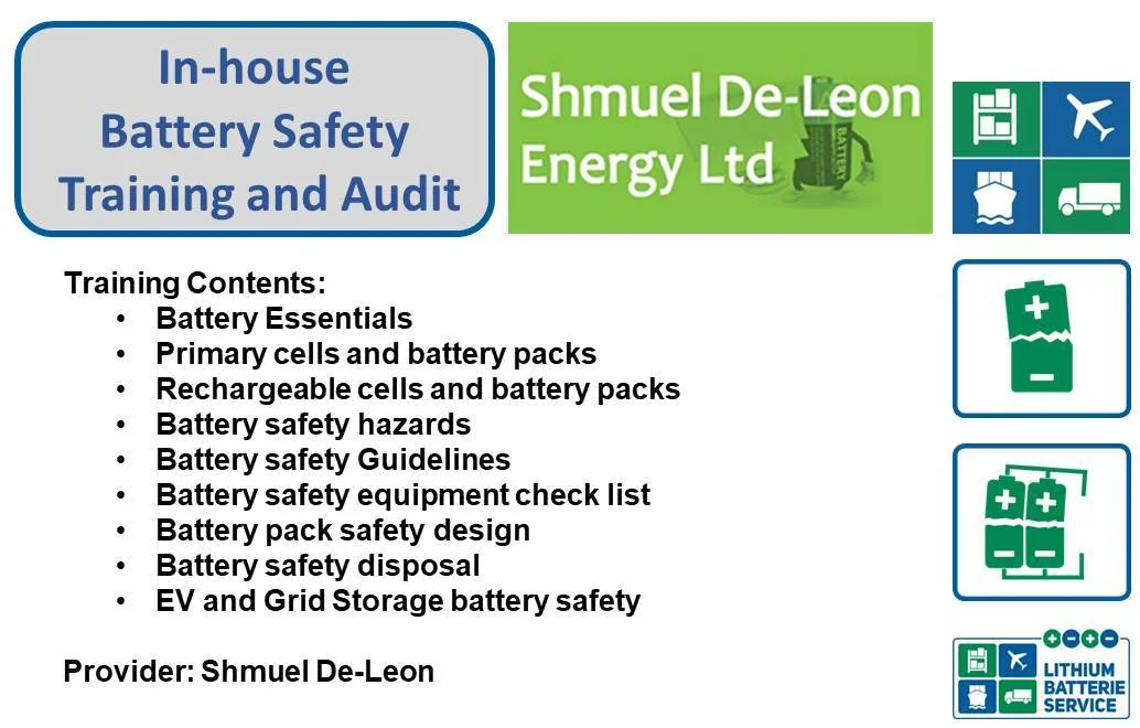 In-house Battery Safety Training In-house Battery Safety Training de