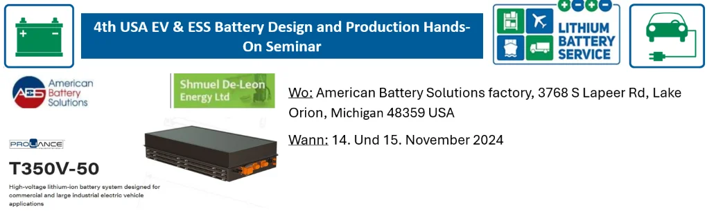 4th USA EV & ESS Battery Design and Production Hands-On Seminar 2024-09-29 4th USA EV ESS de