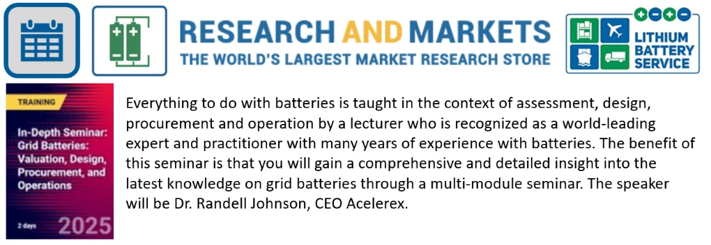 In-Depth Seminar: Grid Batteries: Valuation, Design, Procurement, and Operations 2025-04-17 In Depth Seminar de