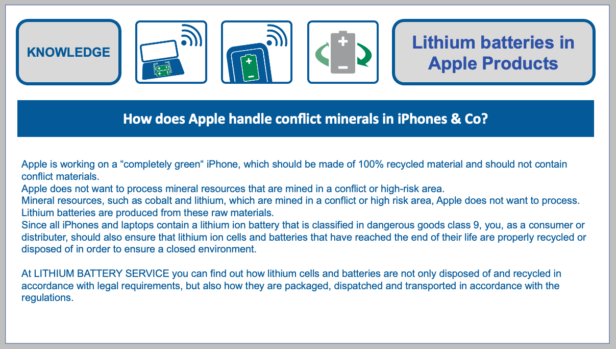 How does Apple handle conflict minerals in iPhones & Co?