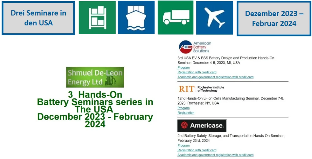 Drei Seminare von Dezember 2023 bis Februar 2024 in den USA