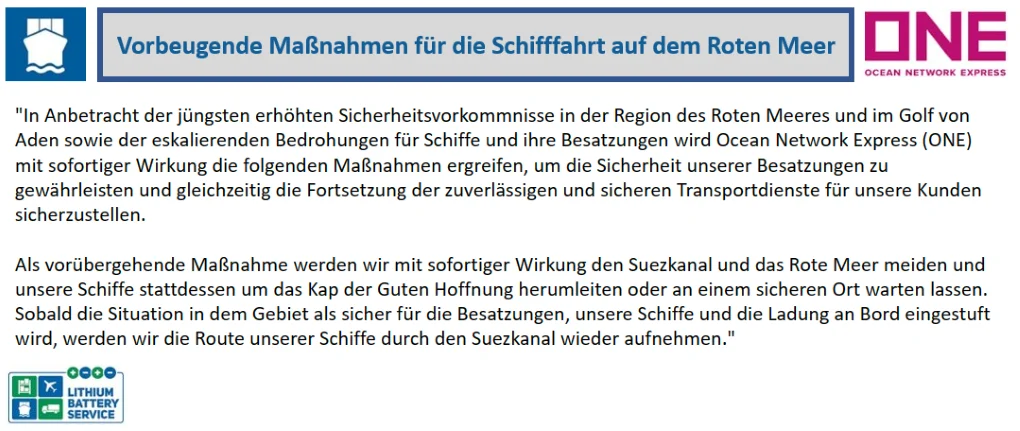 Vorbeugende Maßnahmen für die Schifffahrt auf dem Roten Meer Newsletter 08-2023 de