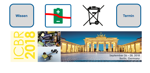 23. Internationaler Batterie-Recycling Kongress ICBR 2018 26 - 28 September 2018 in Berlin