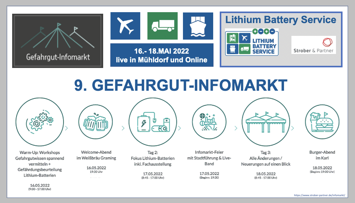 9. GEFAHRGUT- INFOMARKT 16.-18. Mai 2022-Wir sind dabei!